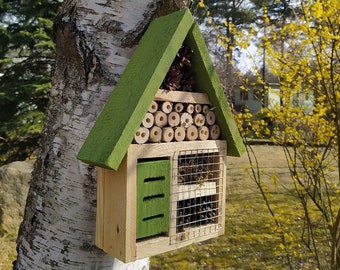 Maison à insectes, maison pour abeilles, guêpes, couvoir