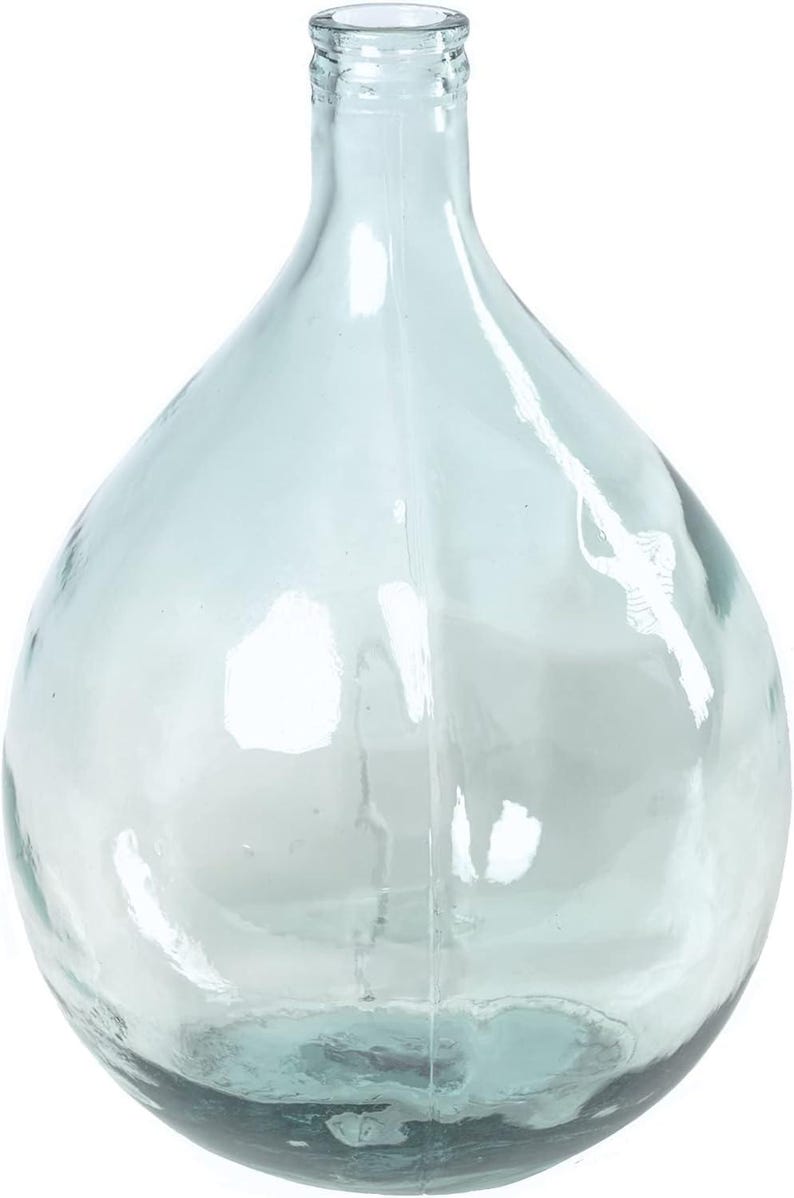 Blumenvase, Weinballon, Vase, Bodenvase, hellgrau/hellblau, Vintage, Loft, Weinflasche, Blumenttopf, Transaprent, Gärballon, Deko image 3