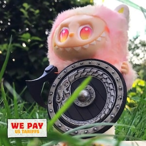 Labubu Viking Shield & Axe Set: Eco-Friendly Toy Accessory