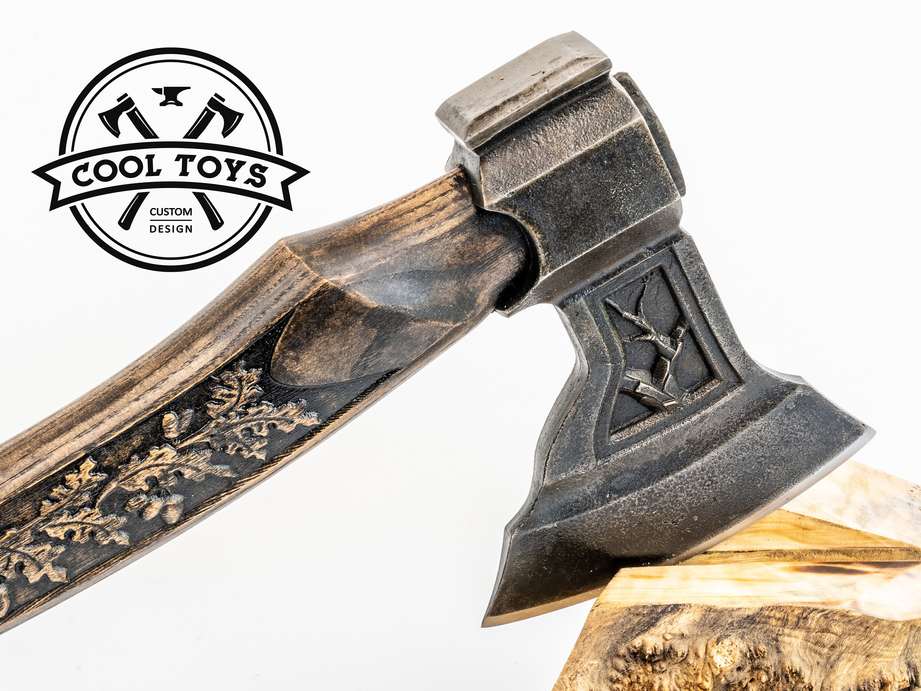 D2 Steel Professional Axe Head "Lily & Fenix" with extremely high level