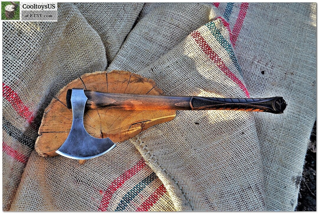 Viking Personalized Axe divine Protector Algiz Rune Symbolizes the