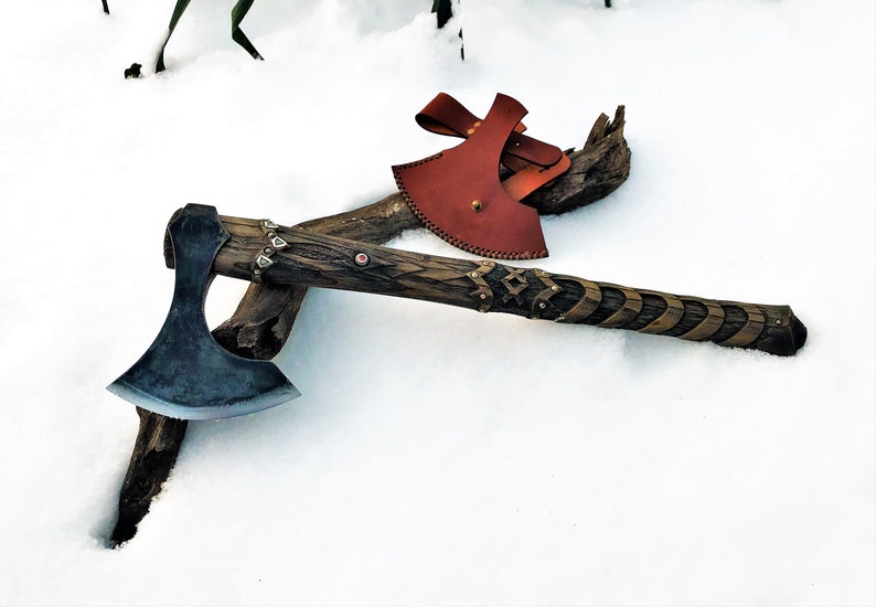 Physical Viking Axe Noble Leader-Rune Inguz is a symbol of Internal growth mental spiritual. Silver Anniversary Art gift emotional