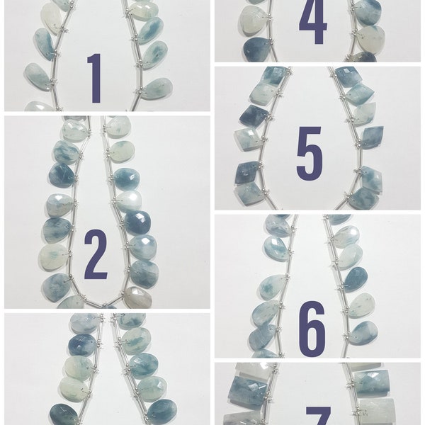 AAA+++1 Strand natural blue sapphirine sillimanite cordierite rock faceted mix shape beads