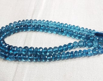 AAA+++ 1 Strand natural blue coated crystal faceted beads/ london blue crystal beads/crystal beads/7.40mm to 7.50mm/10'' inch length