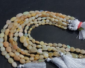 A+1 Strand Natural Ethiopian WELO Opal Plain Nuggets Abalorios/Etiopía WELO Opal Smooth Plain Nuggets Abalorios/4.10*5.70mm a 10.70 *13mm/9"Longitud