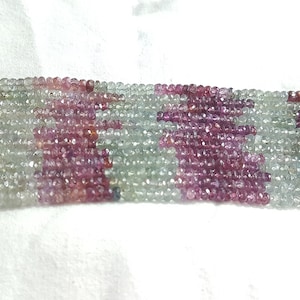 AAA+++1 Strand Multi Sapphire Faceted rondelle Beads/Natural Multi Sapphire Faceted Rondelle Beads/4.00.mm to 4.70.mm/14&quot; Inch Length.