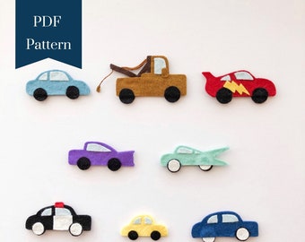 縫わずに作れる車のフィギュア、フェルト製の車、車のおもちゃ - Etsy 日本