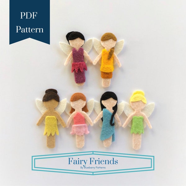 No Sew Fairy Doll Pattern, Felt Fairy, Fairy Toy