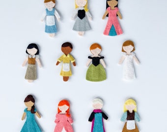 SVG Cut File No Sew Princess Dolls 2 Felt Pattern