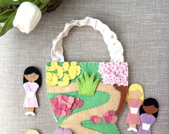 SVG Cut File Mini Quiet Book Pattern and Templates | Easter Egg Hunt Felt Craft for Kids