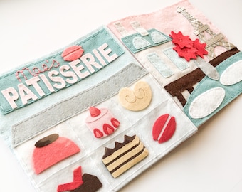 Easy Quiet Book Pattern for Beginners, Pastries in Paris