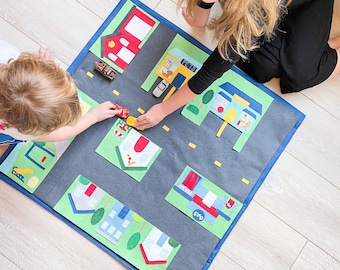 Toy Car Play Mat Pattern, Pleasant Town