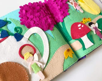 SVG File Fairy Garden Felt Quiet Book Pattern + Fairy Friends doll template