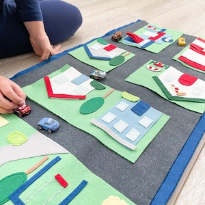 Toy Car Play Mat Pattern, Pleasant Village