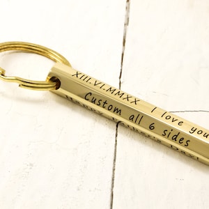 Custom Bar Keychain,Personalized bar Keychain,Custom Coordinates Keychain,Personalized Key ring,Customized Keyring,Husband Gift,Gift for men