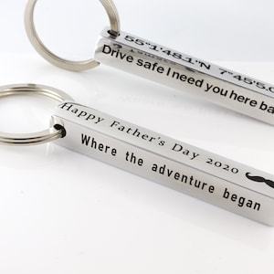 Personalized Coordinates Keychain,Personalized Gift Keychain,Latitude Longitude Location Keychain,Personalized Gift for Boyfriend, Keychain