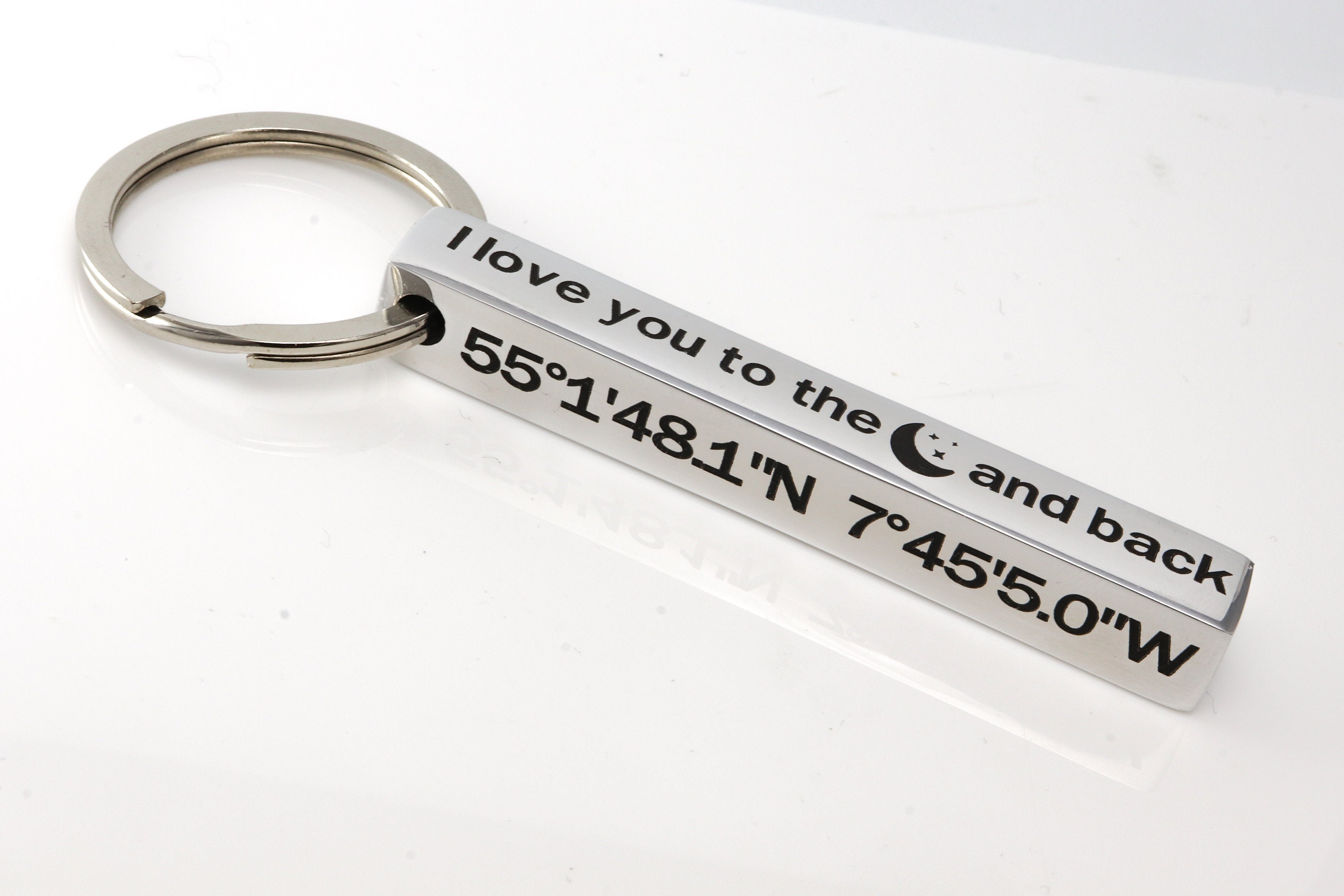 Luxury Brings Custom Keychain Personalized Keychains Engraved Bar Key Chain  Stainless Steel Keychain Drive Safe Mens Gift Boyfriend Gift Father Gifts  Key Chain Price in India - Buy Luxury Brings Custom Keychain