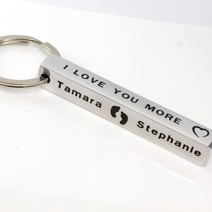 Personalized Gifts for Men, Custom Keychain for Dad, GPS Coordinates Keychain, Personalized Keyholder, Bulk Keychain, Engraved Mens Keychain