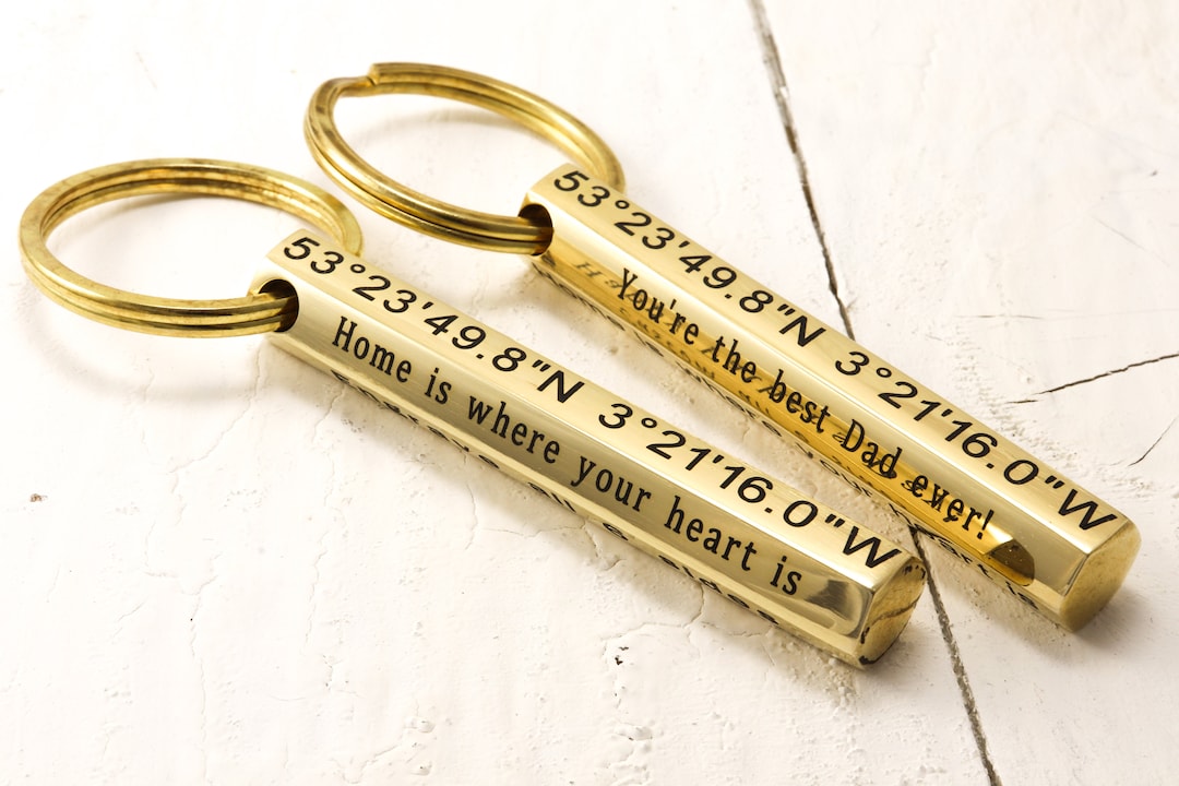 Personalized Keychain for Men, Men's Gift, Keychain Men, Father's Day