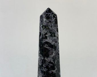 INDIGO GABBRO TOWER - Merlinite, Polished Crystal, Home Decor, Spiritual, Energy Healing, Gift 03