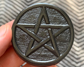 Orgonite® Pentagram Mini Disc - Orgone Generator® - EMF Shield - Black Shungite