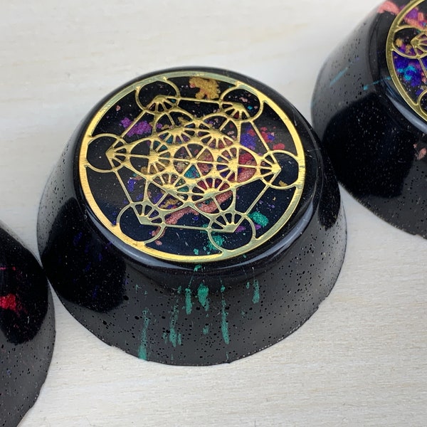 Orgonite® Towerbuster - Metatron's Cube Colorsplash Mini