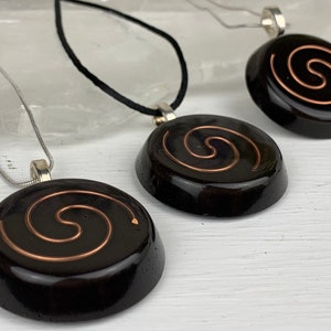 Orgonite® Pendant - Copper Spiral Sacred Geometry - Crystal Energy Necklace SECONDS