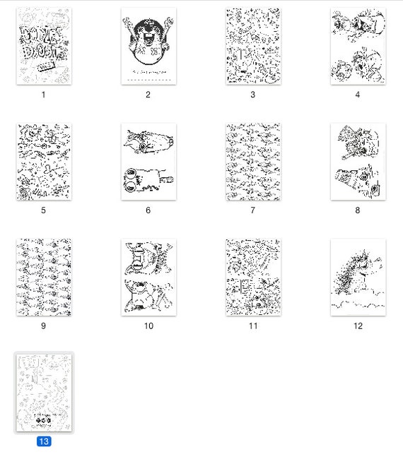 Printable Pdf Vol 1 Colouring Book Kawaii Cute Doodle Etsy Printable Pdf Vol 1 Colouring Book Kawaii Cute Doodle Etsy
