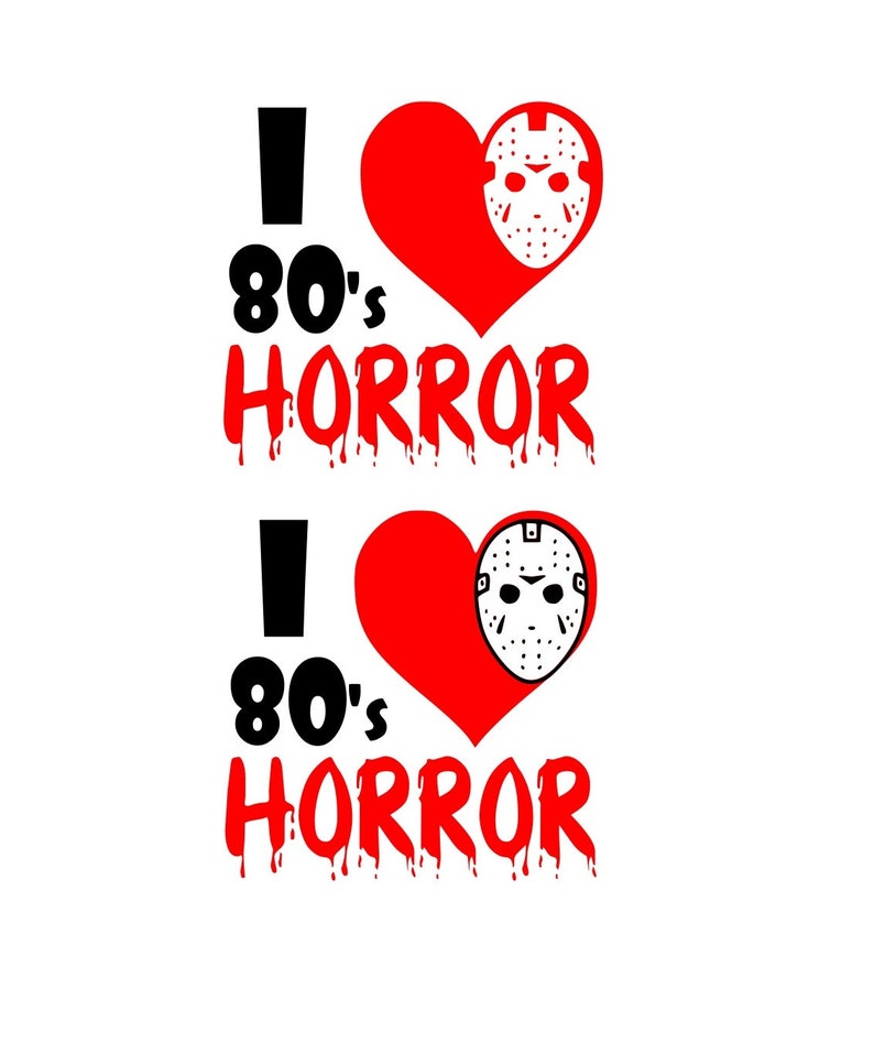 Download I love 80's Horror Digital File SVG PNG JPEG Horror | Etsy