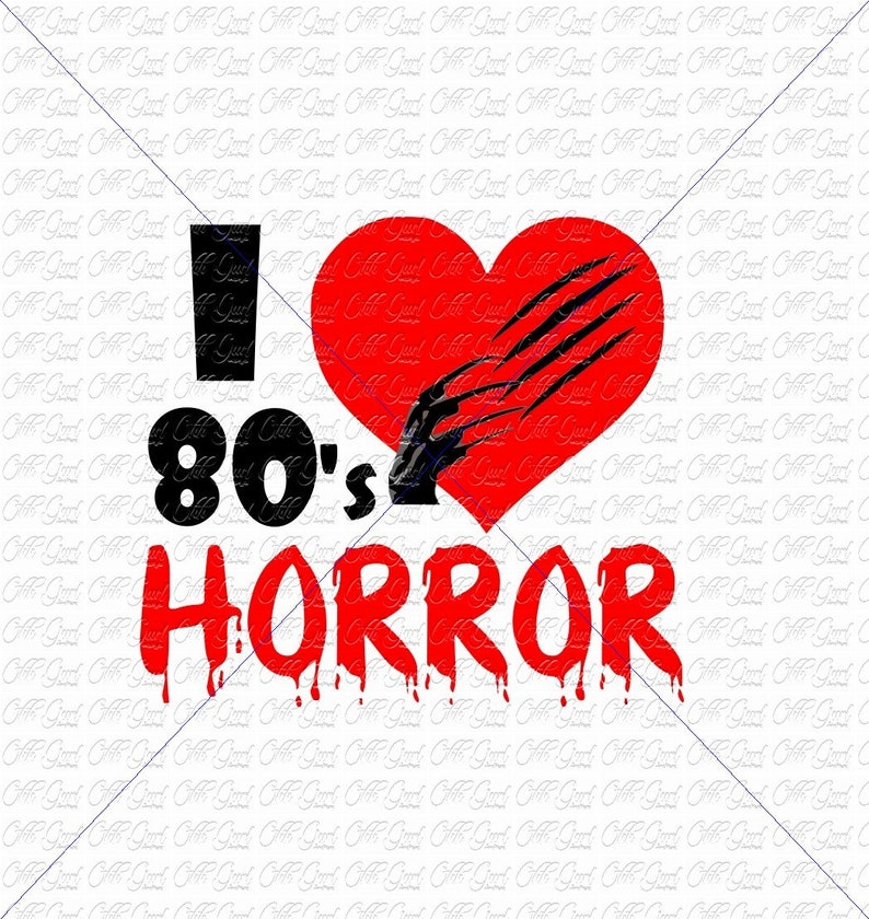 Download I love 80's Horror Digital File SVG JPEG PNG Horror | Etsy