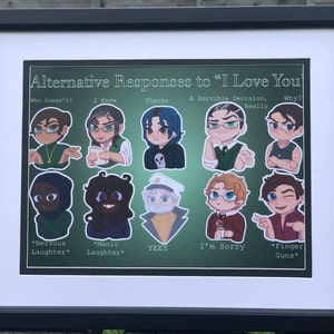 Alternative Responses to &#39;I Love you&#39; - The Magnus Archives A5 Print