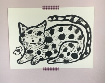 Matisse cat art | Etsy