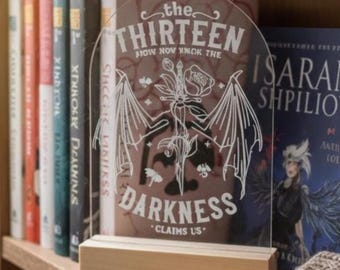 Letrero acrílico inspirado en Los Trece / Trono de Cristal / Letrero de acrílico de Manon y Abraxos / Decoración de estantería / Booktok / Regalo TOG / Cosas de libros