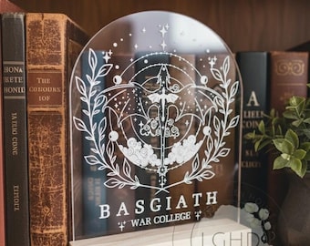 フォース・ウィング シェルフシッター – ヴァイオレット＆ザデンファンのためのバスギアス装飾 | ロマンタジー BookTok 本棚サイン | アイアンフレイム風ギフト