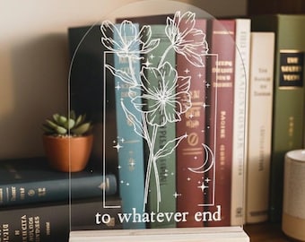 To Whatever End | Throne of Glass Inspired | Aelin Fireheart | Rowan | Bookshelf Decor | Shelf Sitter | TOG | Booktok | Bookish Things
