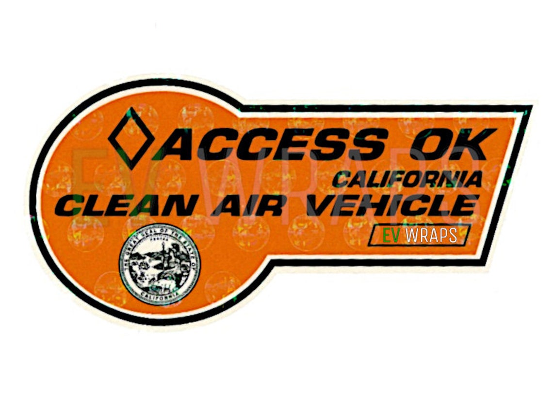 California HOV Stickers Protection Film Fits 2021 & 2020 Etsy