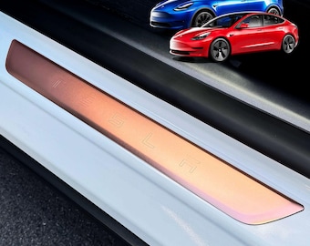 Model Y & Model 3 Rose Gold Door Sill Wrap