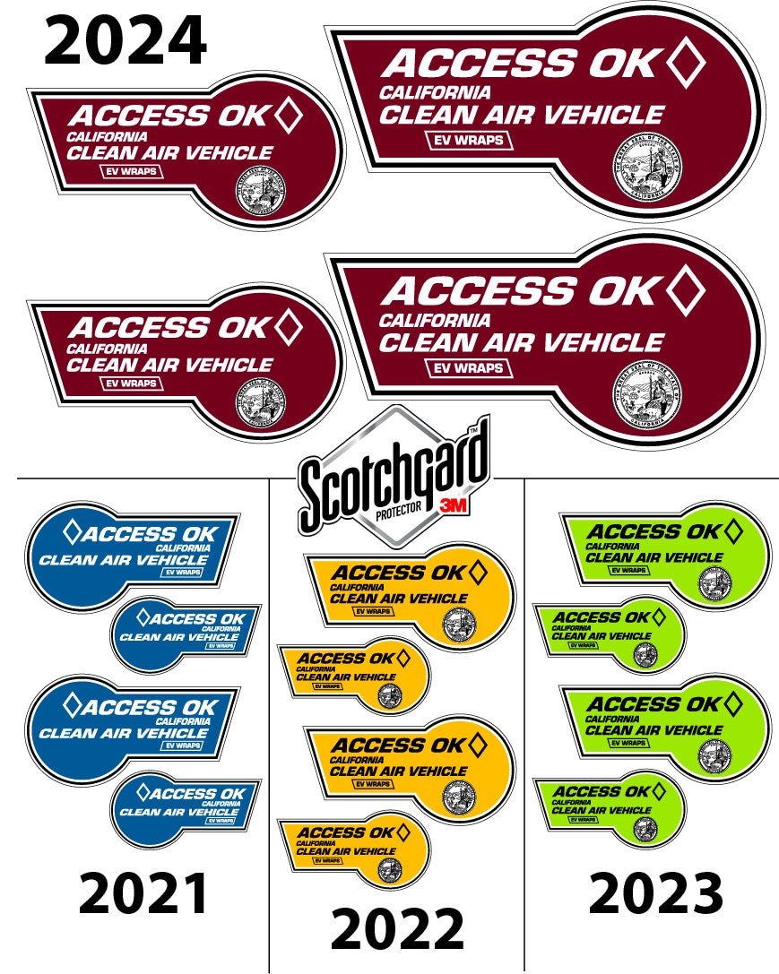 California HOV Sticker Protection Film - 3M Clear Shield For 2022-2025 Decals