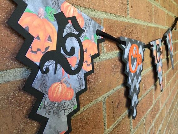 Custom Halloween Banner Black And Orange Banner Scary Banner