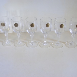 Luminarc Cristal D'Arques 'Comtesse' Wine Glasses, Aperitif, Port, Six, French Vintage