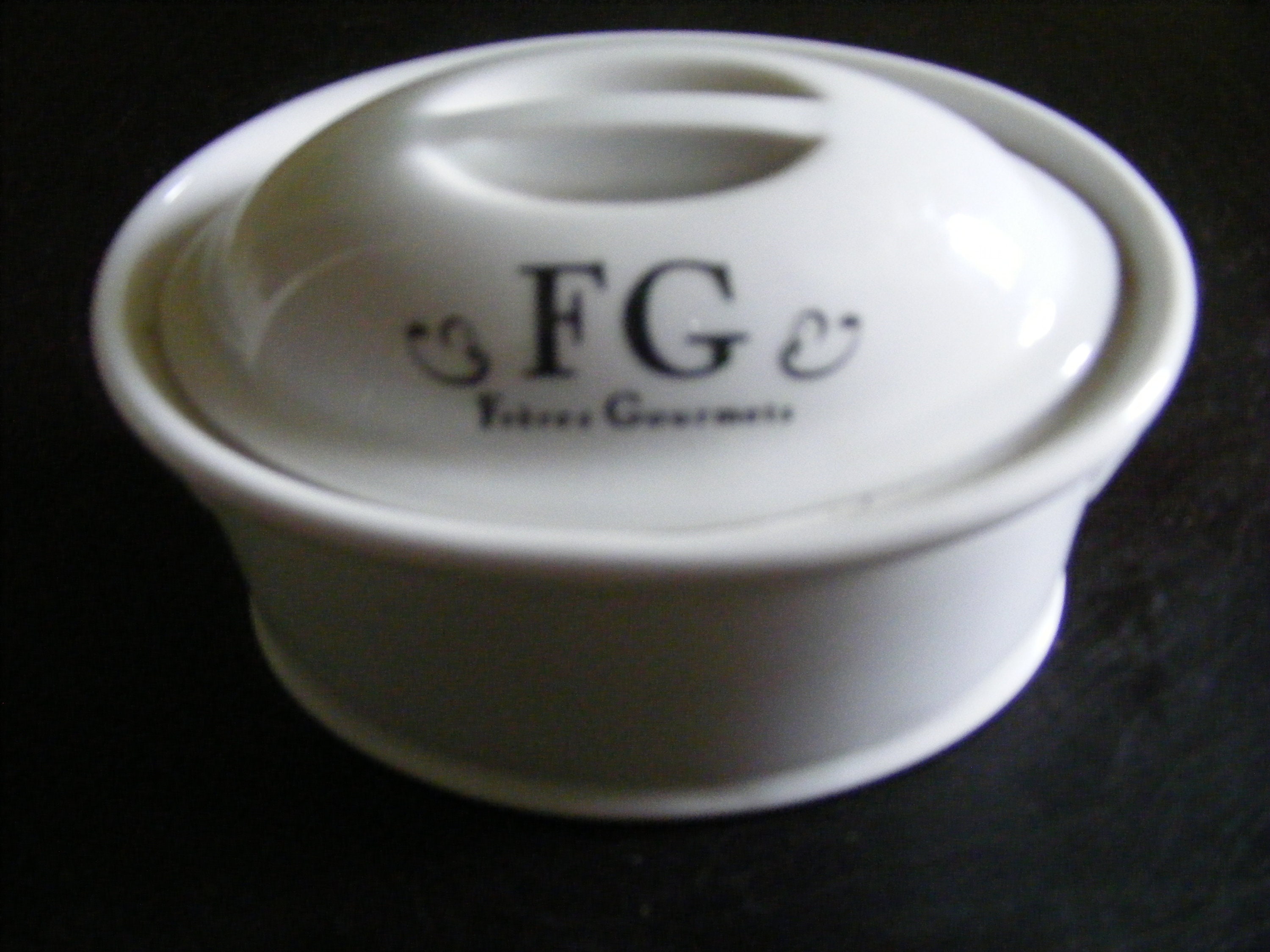 Pillivuyt Pate Terrine, Porcelaine Blanche, F.g. Freres Gourmets, Français Millésime