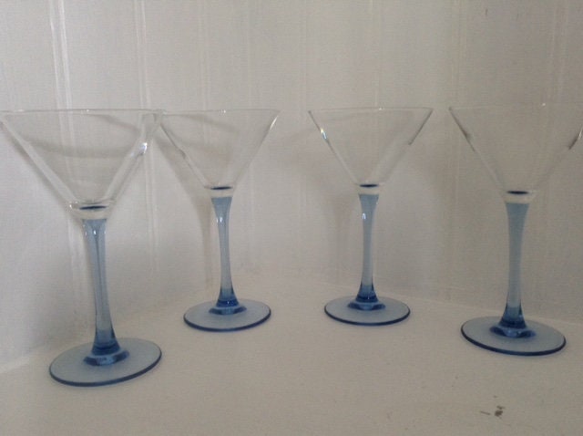 Blue Rose Polish Pottery 7.5oz. Grey Bottom Stemless Martini Glass - Set of  6