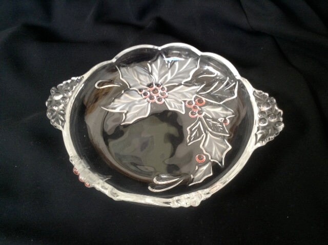 Hors-D'œuvre/Plat Sucré, Incrustation Rose en Relief, Français Millésime