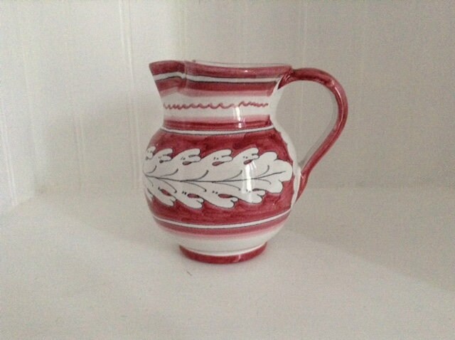 Larce Orvieto Jug, Céramique Vintage Italienne, Violet Vibrant