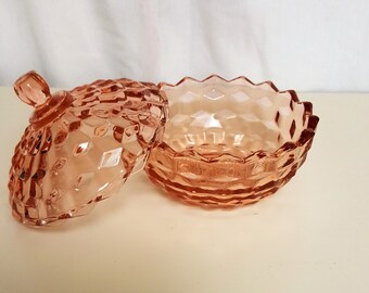 lancaster pink bowl etsy