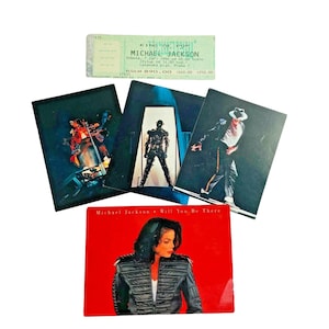 Michael Jackson Memorabilia, 1996 Prague Concert Ticket, King of Pop, Vintage Postcards, 90s Music, Pop Culture Collectibles