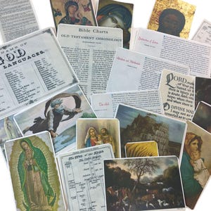 Lote 25 Plus Cartões de diário de fé ilustrados mq Kit de diário bíblico Suprimentos Cartões de escritura