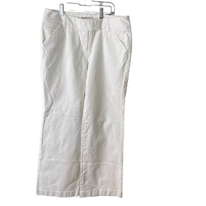 Vintage Ann Taylor White Straight Leg Denim Jeans Size 10 u