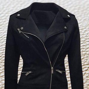 Genuine 100% Lambskin Women Suede Leather Jacket Motorcycle Biker Suede Jacket Soft Leather Jacket Suede Trucker Jacket Western Jacket WSJ13