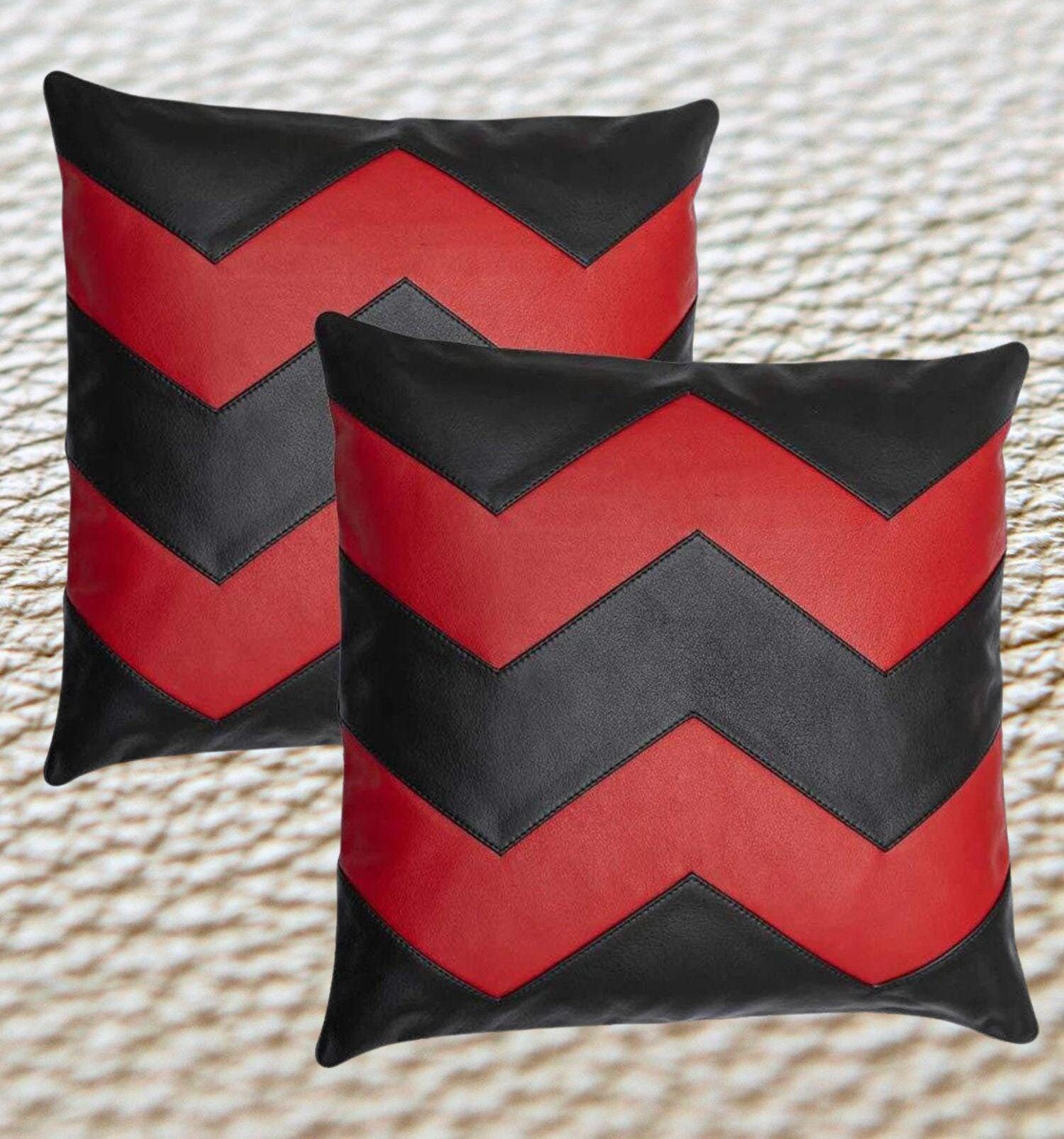 Red Leather Pillow Etsy Australia